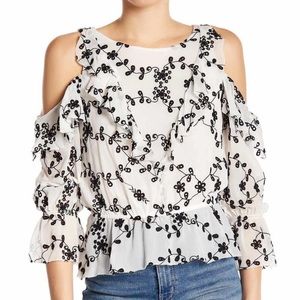 NWT! Joie 100% Silk Embroidered Blouse